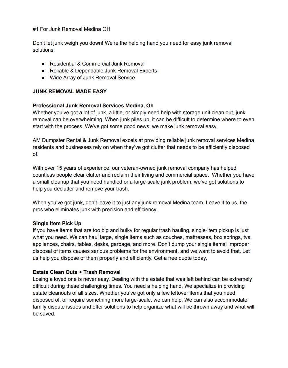 Building Local Service Area Silos