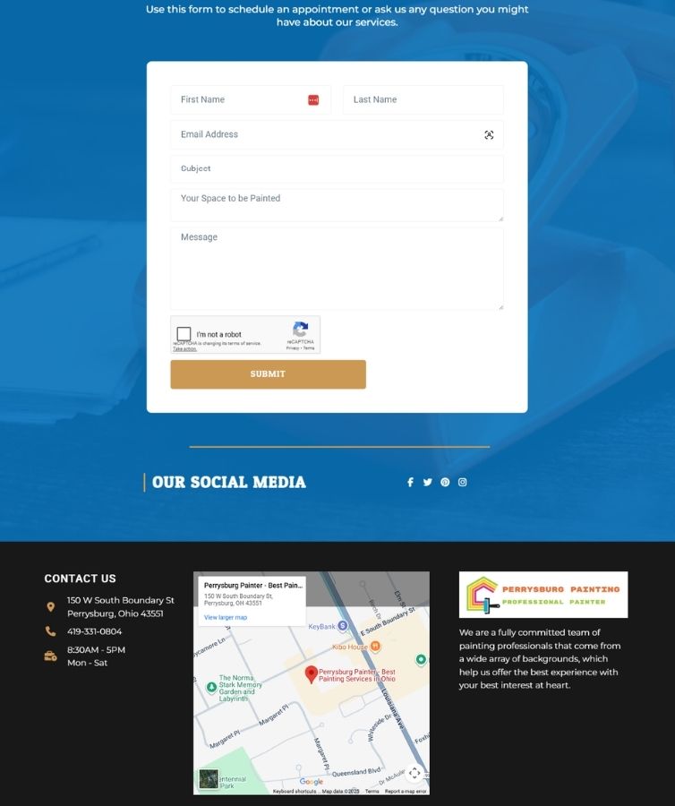 Perrysburg Printer Homepage Bottom Section