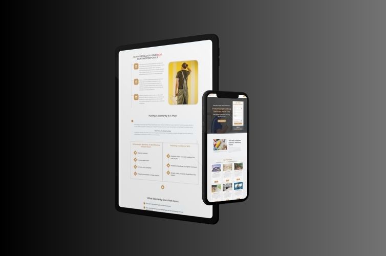 Perrysburg Printer Homepage Mobile and Tab View