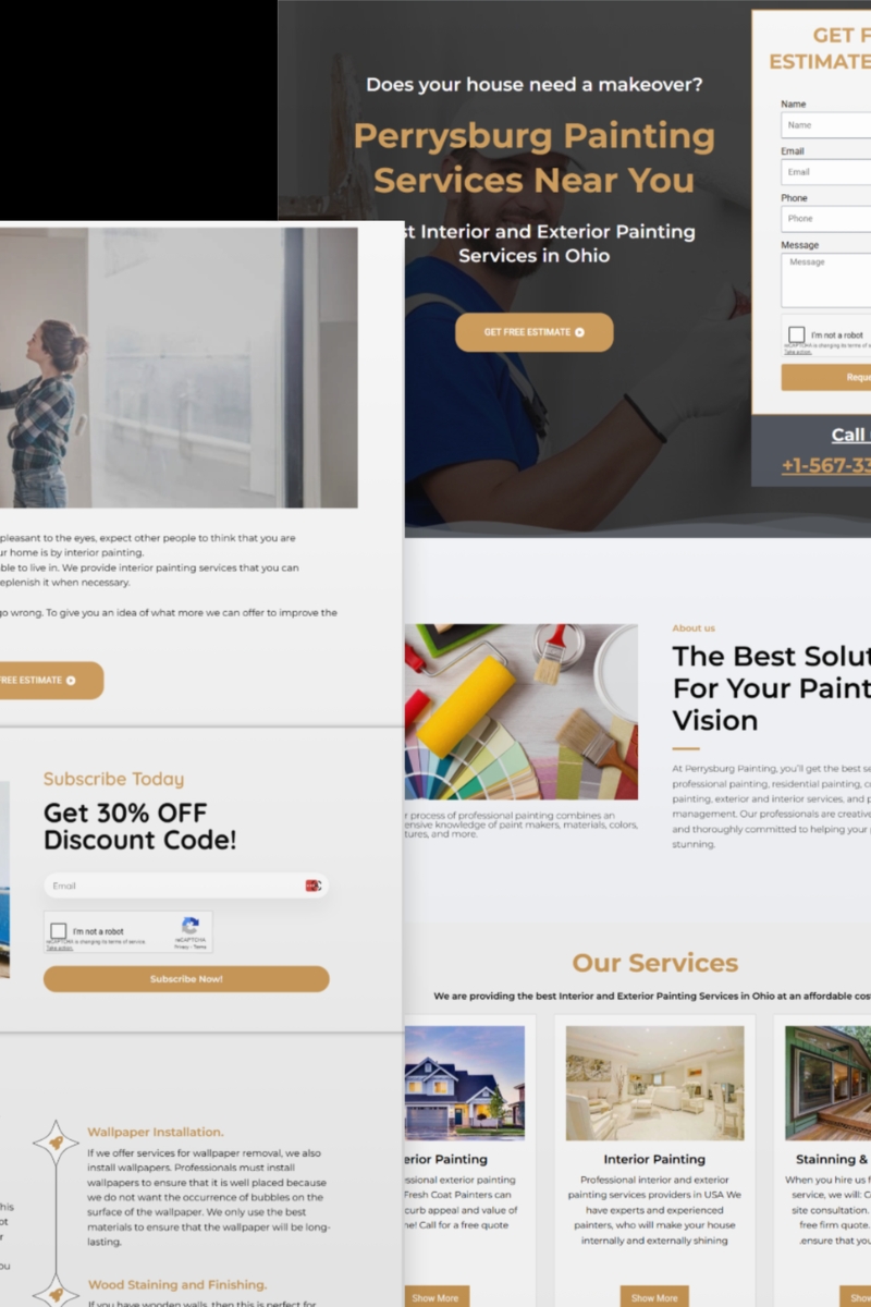 Perrysburg Printer Homepage Mockup